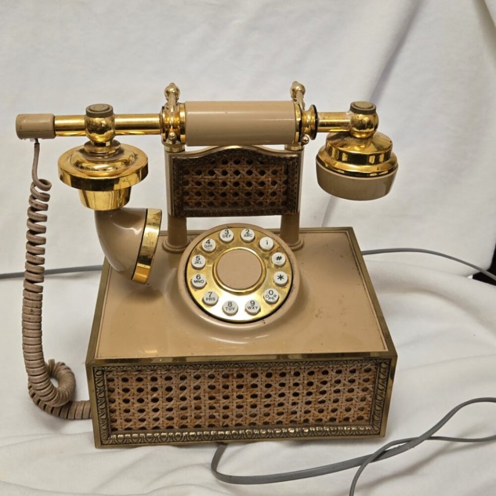 Vintage Telephone Retro 1970s French Provincial Style + NOT TESTED